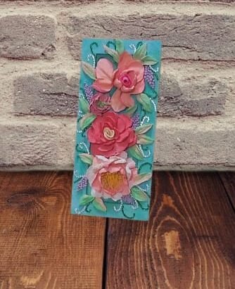 Sculptural Floral Wall Hanging